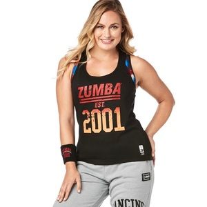 ZUMBAWEAR ZUMBA EST. 2001 RIBBED TANK Sz S
